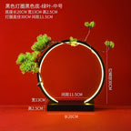 New Chinese LED lamp ring living room creative ornament Gundam background light gift home decoration flowing water ornament