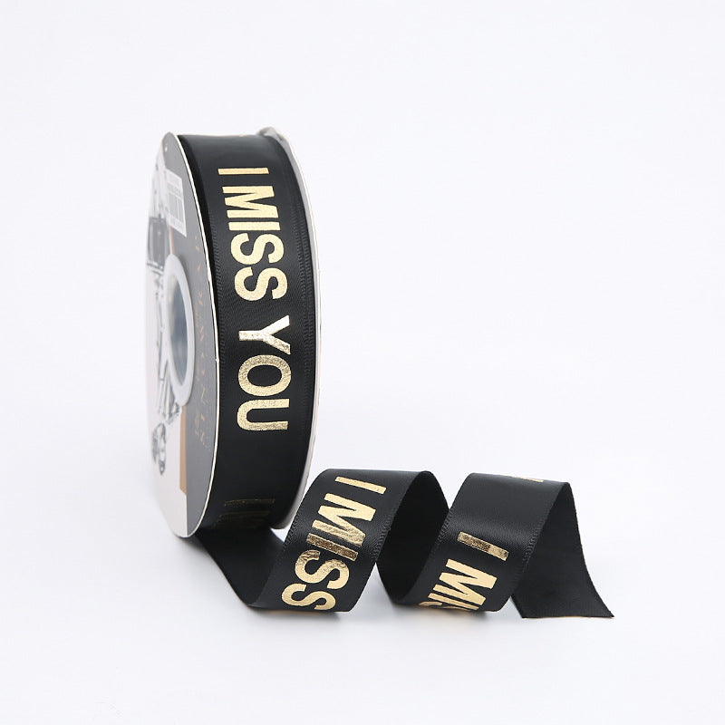 bronzing ribbon Korean version ribbon ribbon webbing flower bouquet packaging bow gift box decoration