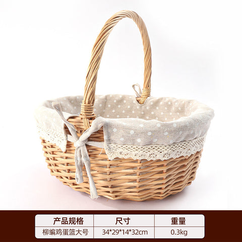Willow Hand Woven Modern Hanging Eco-Friendly Rattan Kitchen Storage Customized Design Shape Flower Shop Basket Small Basket