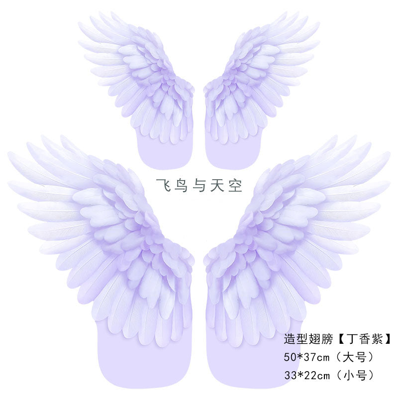 Birds and Sky Shaping Feather Wings Wrapping Paper Flower Bouquet Handmade DIY Floral Materials Mother's Day
