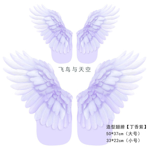 Birds and Sky Shaping Feather Wings Wrapping Paper Flower Bouquet Handmade DIY Floral Materials Mother's Day