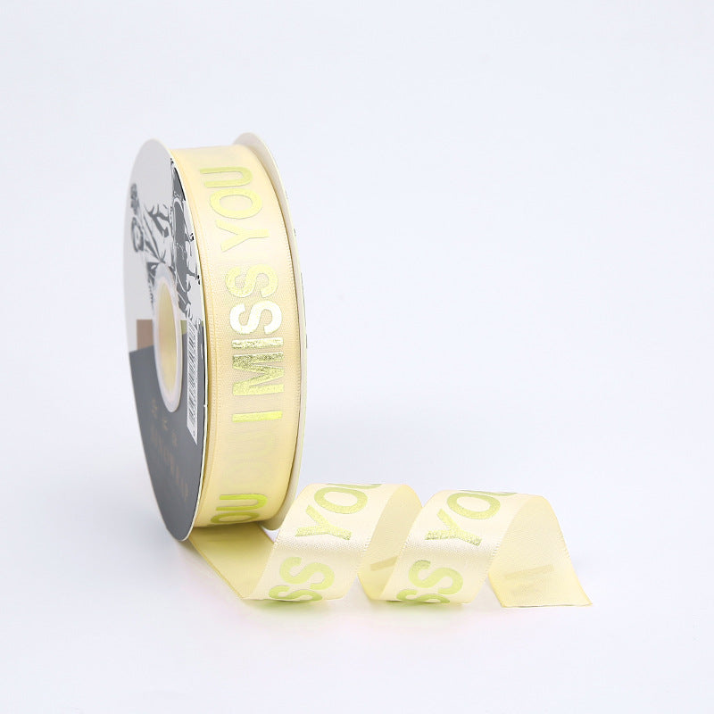 bronzing ribbon Korean version ribbon ribbon webbing flower bouquet packaging bow gift box decoration