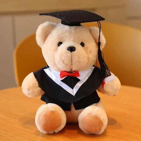 Dr. Bear doll bachelor suit teddy bear doll school gift plush toy graduation season gift bear