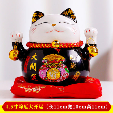 4.5 inch Lucky Cat Cute Cartoon Piggy Bank Ceramic Gift Printing Home Decoration Customer Wholesale Shipping