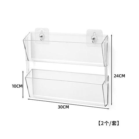 Internet celebrity wall-mounted card storage rack, fully transparent acrylic flower shop bouquet greeting card finishing rack floral materials