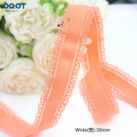 3cm Solid Color Lace Hollow Grosgrain Ribbon Eco-Friendly Durable Modern DIY Handmade Bow Headgear Hair Valentine's Day Wedding