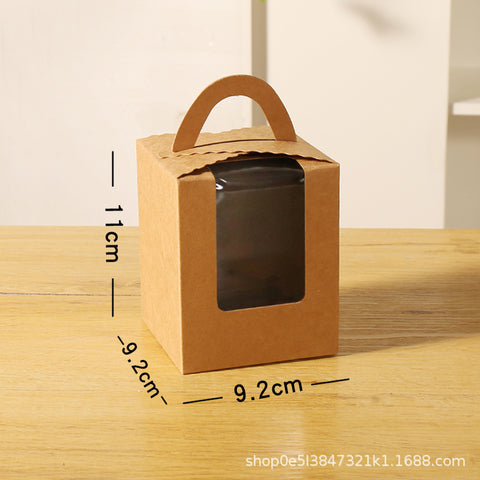 1/2/4/6/12 capsules window muffin box baking snow meiniang egg tart box packaging box cupcake packaging box