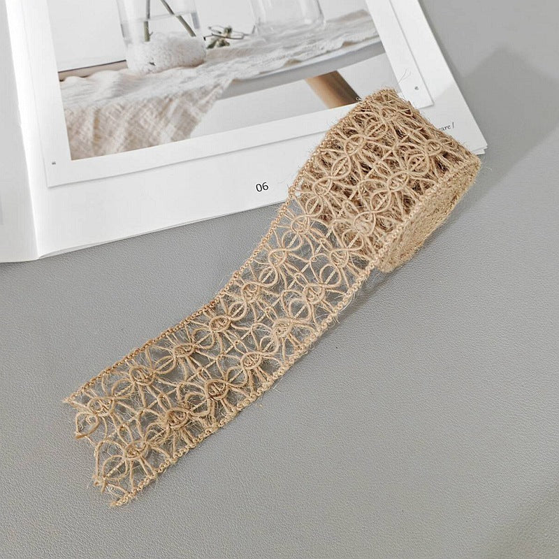 Hemp rope and hemp weaving are hot-selling, hand-woven webbing cotton and linen lace decoration DIY 2 meters a roll, clothing accessories