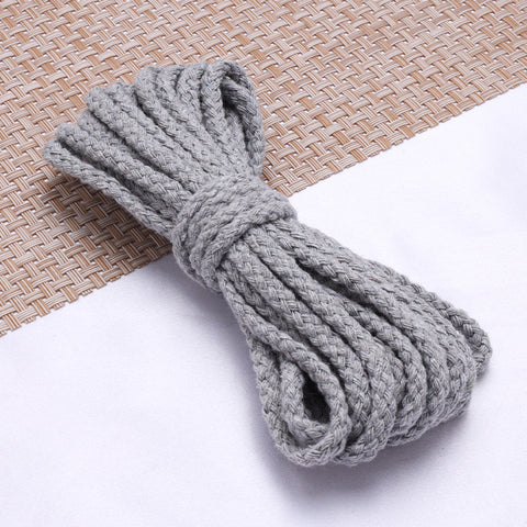 Spot 5mm colored eight-strand cotton rope, handmade DIY woven hemp rope, drawstring, trouser belt binding rope, hollow 8-strand cotton rope