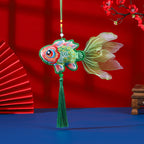 Guochao Dragon Boat Festival Goldfish Koi Sachet Pendant Embroidered Tassel Sachet Portable Pendant Purse Activity Small Gifts