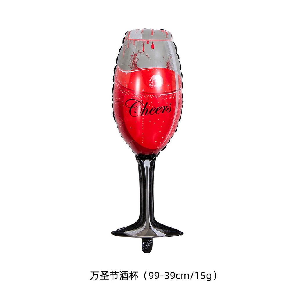 Party decoration, aluminum film balloons, cross-border arrangement, New Year's wine bottle, wine glass, birthday wine bottle, wine glass balloon wholesale