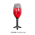 Party decoration, aluminum film balloons, cross-border arrangement, New Year's wine bottle, wine glass, birthday wine bottle, wine glass balloon wholesale