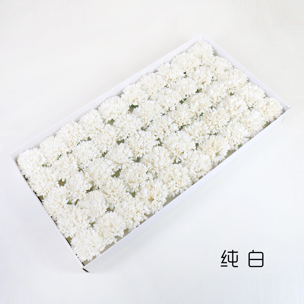 Soap flower head, carnation soap flower, artificial flower head, flower head festival bouquet gift box, DIY materials, flowers