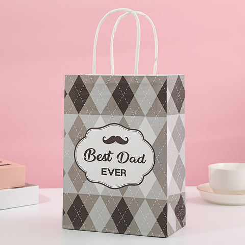 New Father's Day Gift Bag Holiday Tote Bag Packaging Bag Birthday Gift Bag White Cardboard Gift Paper Bag