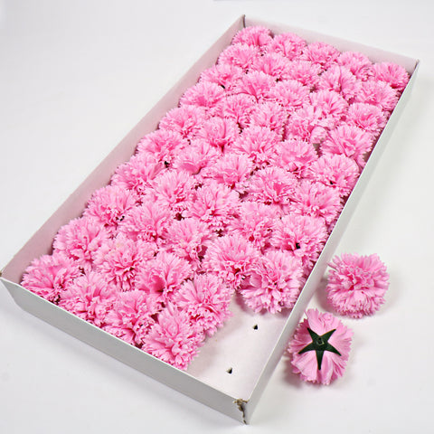 Soap flower head, carnation soap flower, artificial flower head, flower head festival bouquet gift box, DIY materials, flowers