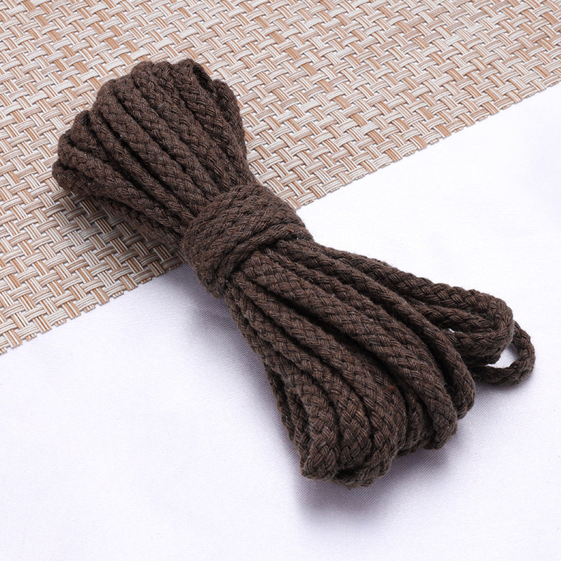 Spot 5mm colored eight-strand cotton rope, handmade DIY woven hemp rope, drawstring, trouser belt binding rope, hollow 8-strand cotton rope