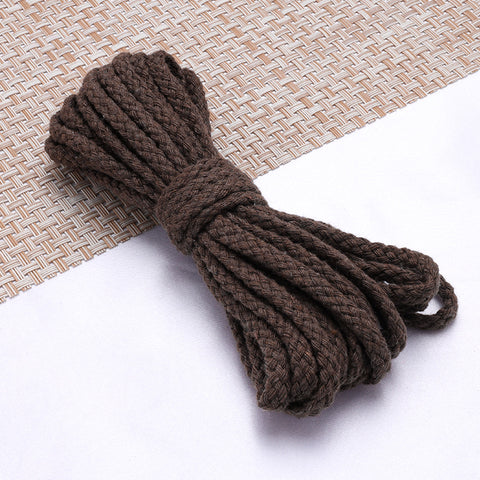 Spot 5mm colored eight-strand cotton rope, handmade DIY woven hemp rope, drawstring, trouser belt binding rope, hollow 8-strand cotton rope