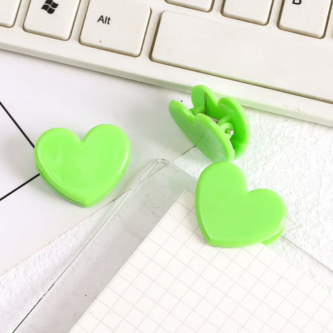 ins transparent mini love clip plastic test paper book folder heart-shaped decorative photo clip sticky note clip