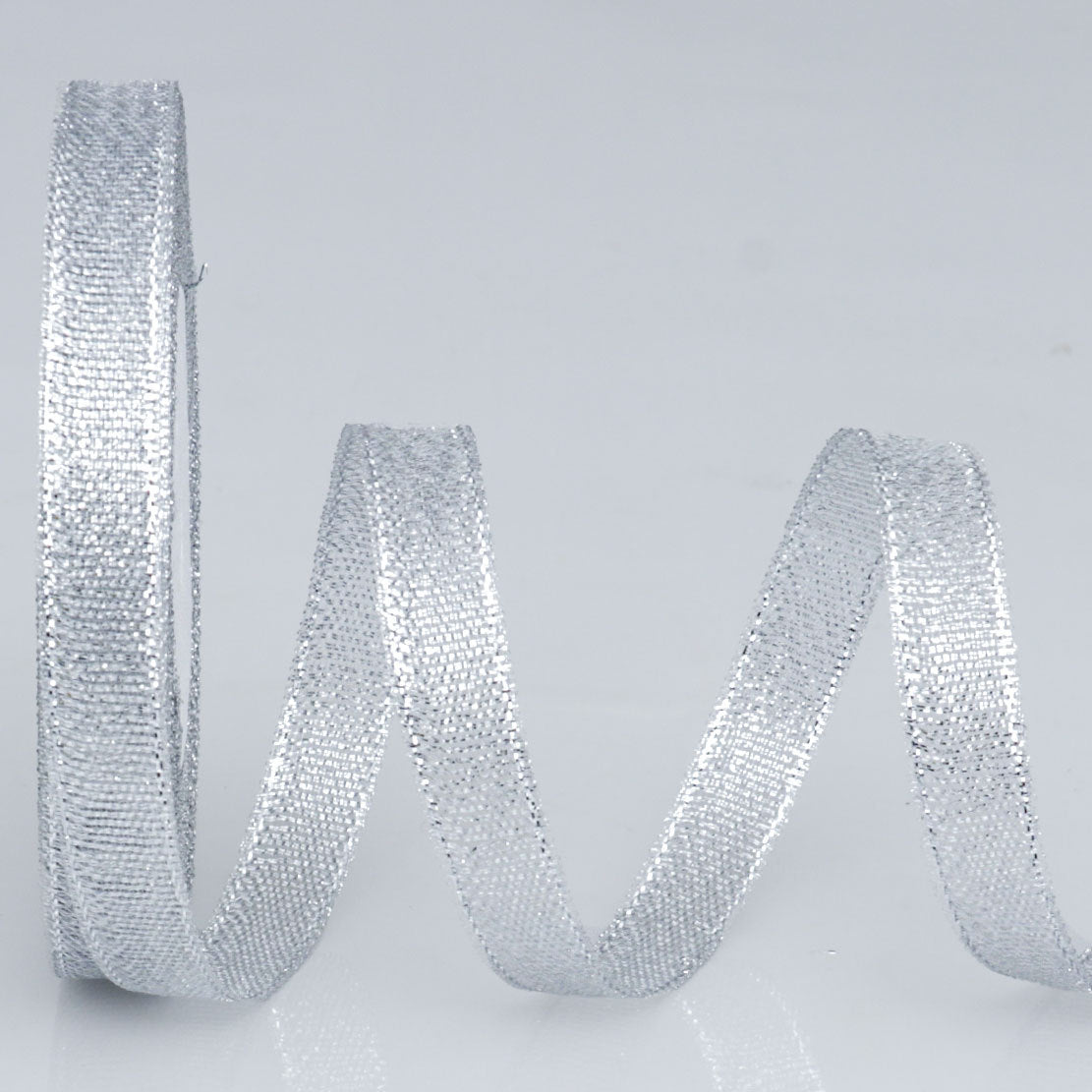 Horizontal striped gold-edged gold, silver, and scallion colored webbing, handmade DIY polyester fresh flower gift packaging ribbon, in stock, wholesale ribbon