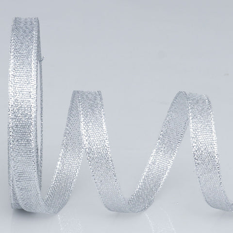 Horizontal striped gold-edged gold, silver, and scallion colored webbing, handmade DIY polyester fresh flower gift packaging ribbon, in stock, wholesale ribbon