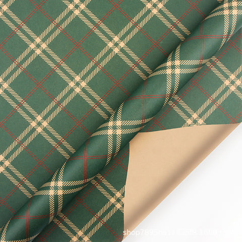 Amazon, new Christmas gift wrapping paper, retro yellow kraft paper gift box packaging DIY paper wholesale