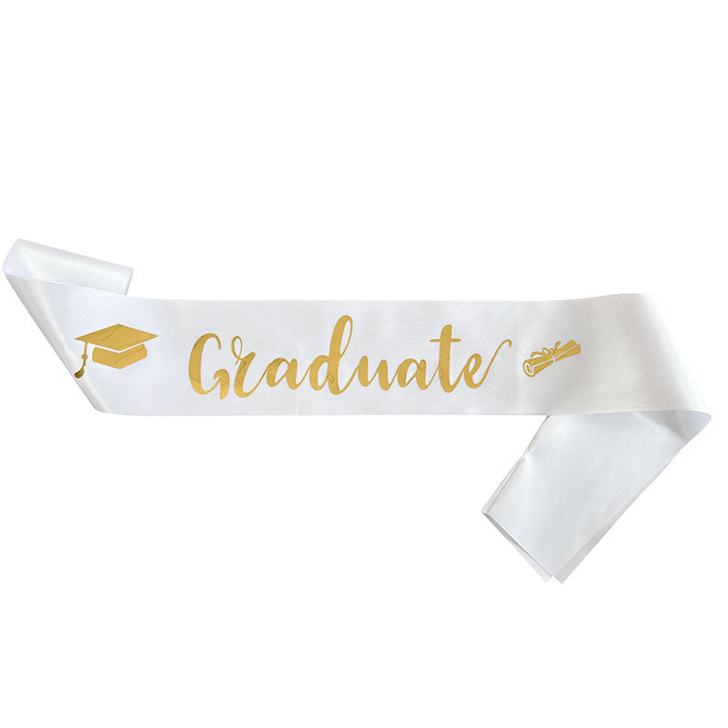 European and American fashion graduation shoulder strap IGRADUATED etiquette belt ribbon graduation party clothing shoulder strap decoration