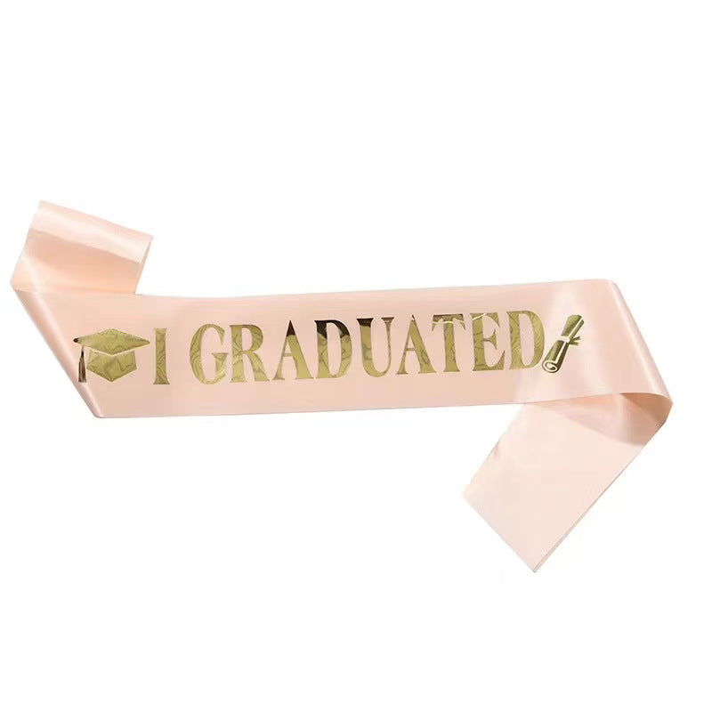 European and American fashion graduation shoulder strap IGRADUATED etiquette belt ribbon graduation party clothing shoulder strap decoration