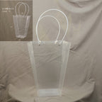 PVC Transparent Square Trapezoid Handle Packaging Bag Waterproof Plastic Storage for Festival Gifts Shrink Bag