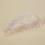 Spot 2.5cm star yarn with flower packaging ribbon polka dot snow yarn webbing bouquet bow ribbon