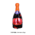 Party decoration, aluminum film balloons, cross-border arrangement, New Year's wine bottle, wine glass, birthday wine bottle, wine glass balloon wholesale