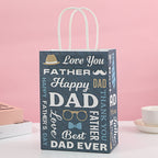 New Father's Day Gift Bag Holiday Tote Bag Packaging Bag Birthday Gift Bag White Cardboard Gift Paper Bag