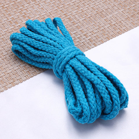Spot 5mm colored eight-strand cotton rope, handmade DIY woven hemp rope, drawstring, trouser belt binding rope, hollow 8-strand cotton rope