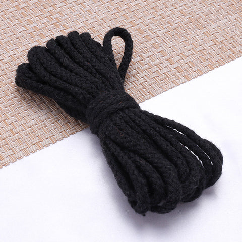 Spot 5mm colored eight-strand cotton rope, handmade DIY woven hemp rope, drawstring, trouser belt binding rope, hollow 8-strand cotton rope