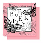New waterproof retro dreamy butterfly floral wrapping paper - bopp thickened pearlescent film, available in multiple colors