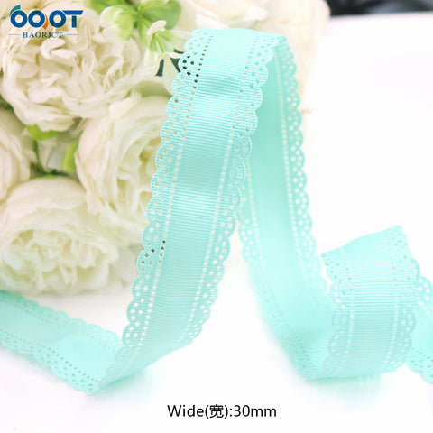 3cm Solid Color Lace Hollow Grosgrain Ribbon Eco-Friendly Durable Modern DIY Handmade Bow Headgear Hair Valentine's Day Wedding