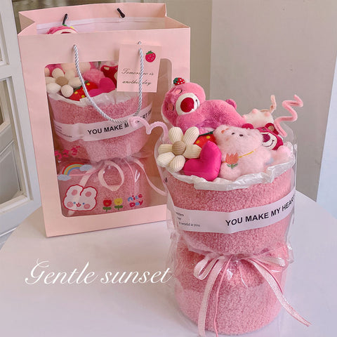 Factory Direct Supply Butter Bear Doll Bouquet UV Resistant Knit Valentine's Day Birthday Gift