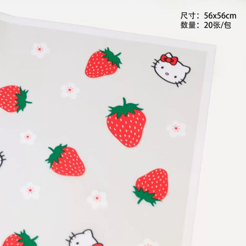 Childlike cute bouquet wrapping paper Ouya paper strawberry bouquet packaging waterproof flower shop floral supplies