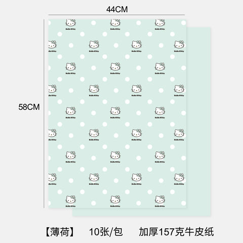 Polka dot Hello Kitty thickened wrapping paper modeling paper 157g kraft paper flower bouquet bag flower paper handmade floral materials