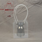 PVC Transparent Square Trapezoid Handle Packaging Bag Waterproof Plastic Storage for Festival Gifts Shrink Bag