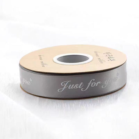 Flower companion shadow 2.5cm english only for you ribbon ribbon flower bouquet packaging silk ribbon cake gift box decorative ribbon