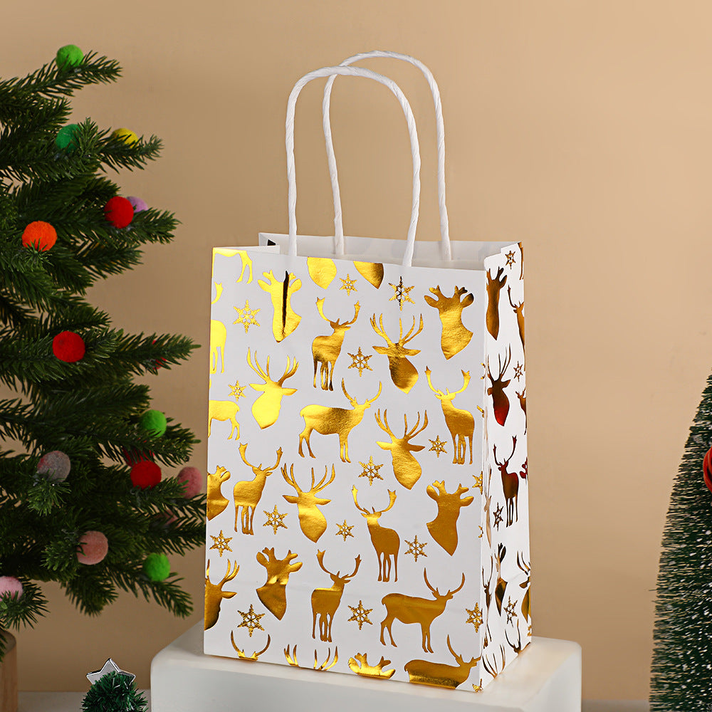 Christmas gift bag cartoon christmas tree souvenir bag holiday party snack packaging bag kraft paper bag