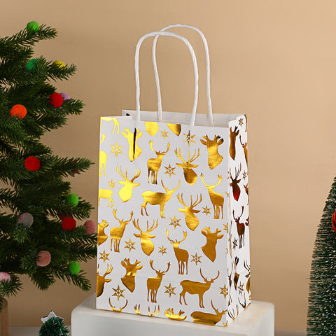 Christmas gift bag cartoon christmas tree souvenir bag holiday party snack packaging bag kraft paper bag