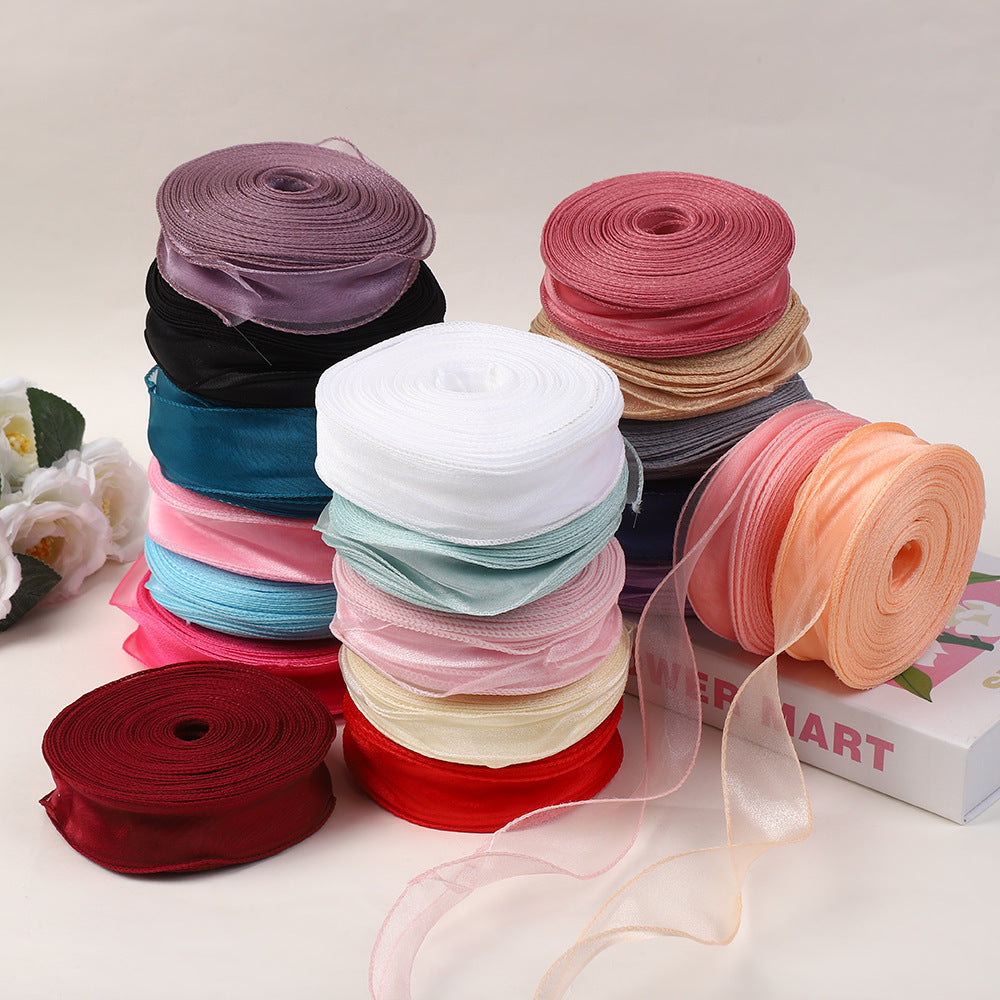 Pure edge fishtail yarn 40 yards flower packaging materials baking packaging decorative bow straps large roll floral materials Secondary image