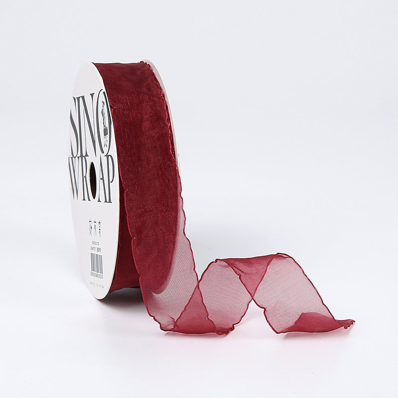 Valentine's Day super sweet ribbon bouquet packaging webbing bow DIY handmade yarn belt flower packaging ribbon wholesale