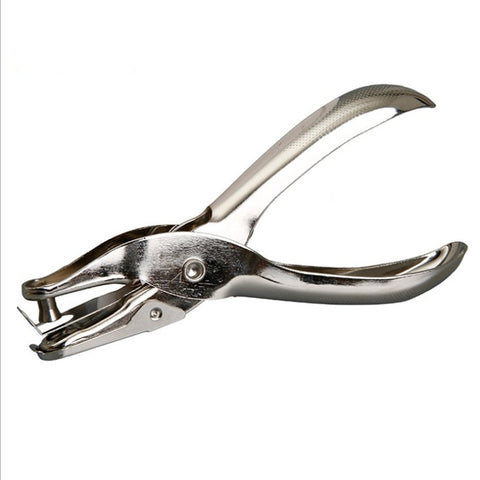 Hand-held hole punch, single-hole bean punching pliers 6mm round aperture, paper file, hand account, office stationery hole punching machine
