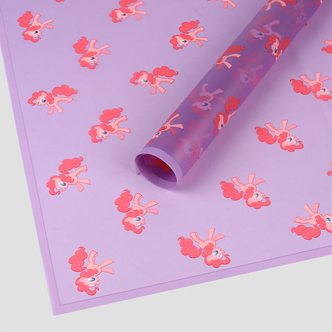Cross-border hot-selling cartoon pony Baoli Ouya paper thickened waterproof flower flower paper pony head flower packaging material