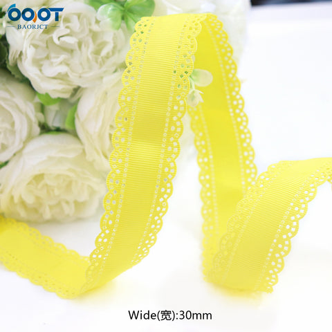 3cm Solid Color Lace Hollow Grosgrain Ribbon Eco-Friendly Durable Modern DIY Handmade Bow Headgear Hair Valentine's Day Wedding