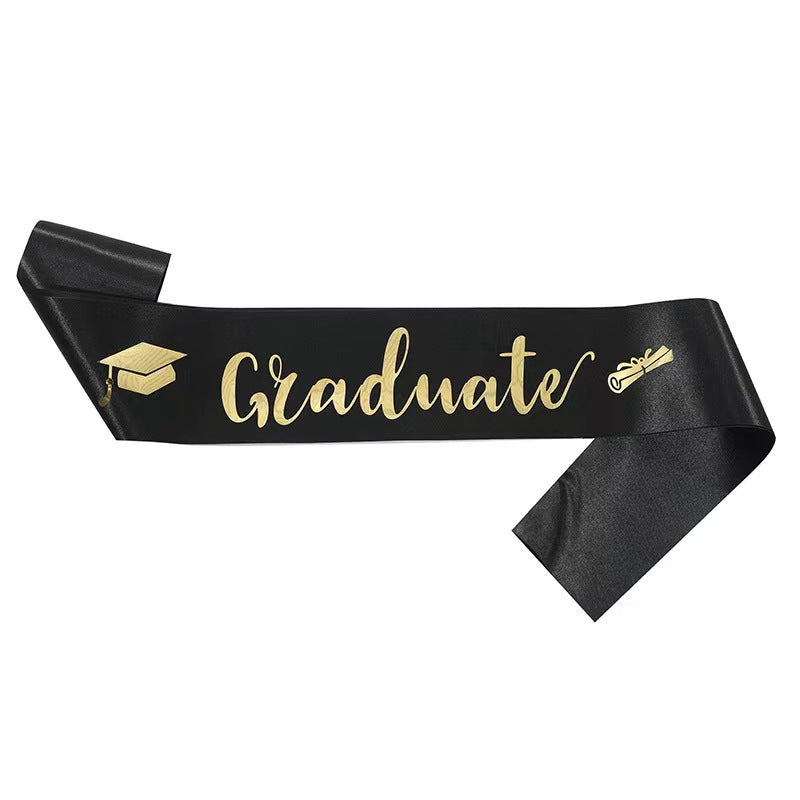 European and American fashion graduation shoulder strap IGRADUATED etiquette belt ribbon graduation party clothing shoulder strap decoration