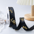 Valentine's Day bronzing polyester ribbon bow webbing florist material wholesale flower gift cake packaging ribbon