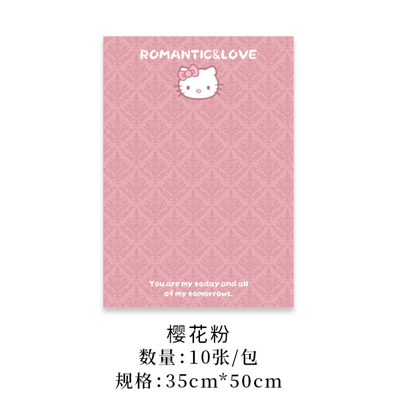 Sweetheart kt wrapping paper flower bouquet packaging decoration, Hello Kitty high quality thickened paper flower shop floral materials